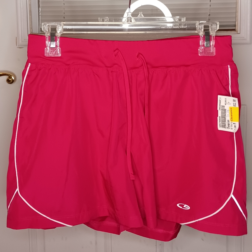 Champion Pink/Red Shorts with liner Size Medium